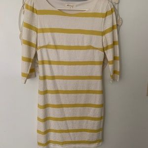 Forever 21 - Yellow and White Striped Bodycon Dress